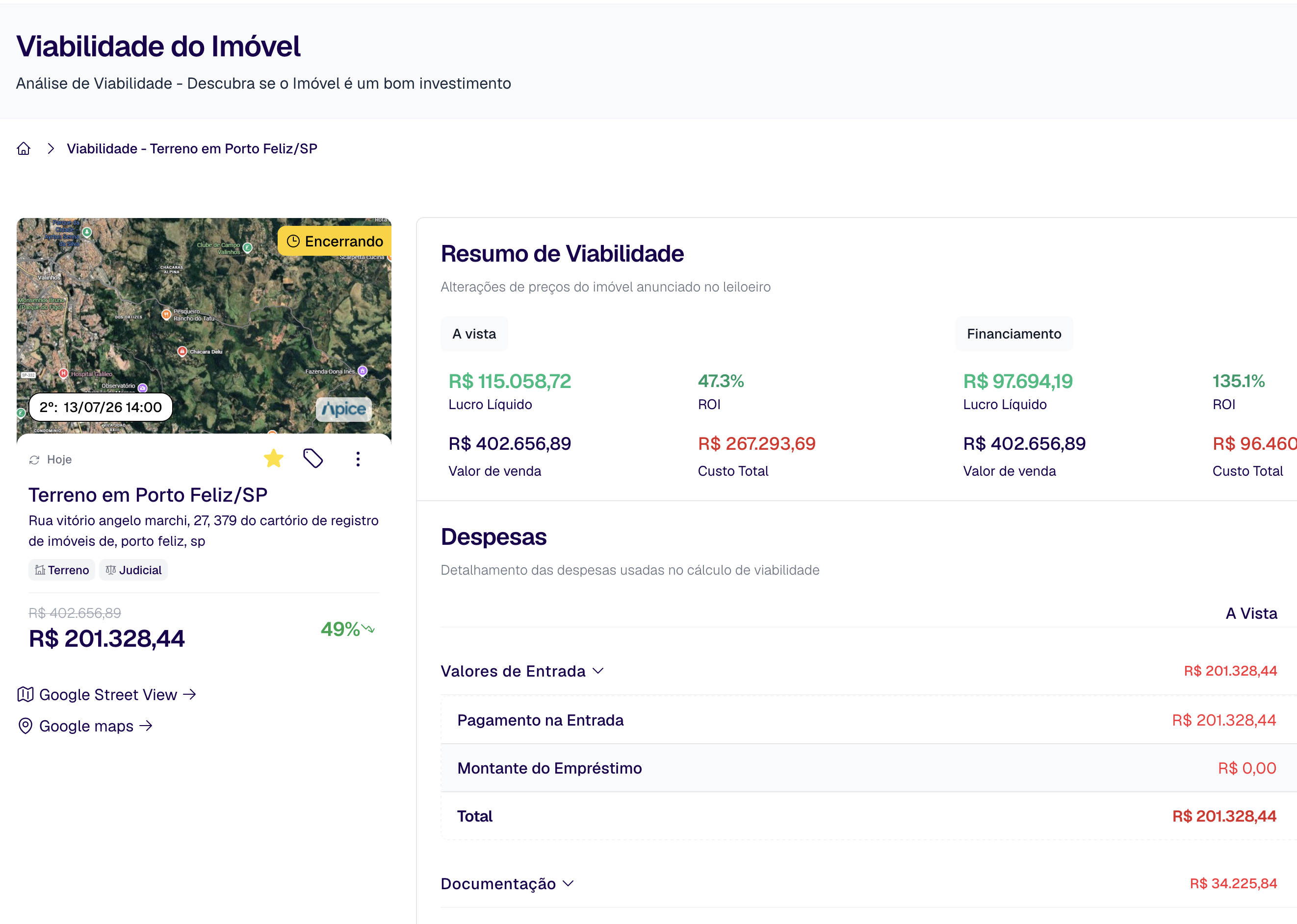 Calculadora de Viabilidade